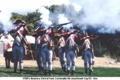 1780s America US 33rd of Foot Cornwallis Coy - Fire