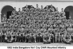 1902 India Bangalore No1 Coy DWR Mounted Infantry