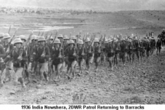 1936 India Nowshera 2DWR Patrol Returning to Barracks