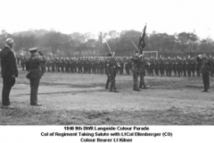 1940 UK Langside 9th DWR Colour Parade CoR Taking Salute