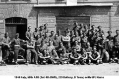 1944 Italy 58th ATK (1st 4th DWR) 229 Battery B Troop photo