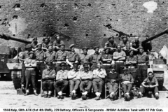 1944 Italy 58th ATK (1st 4th DWR) 229 Battery Officers & Sergeants