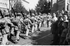 1944 Italy Rome 1DWR Marching into Rome