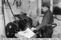 1945 Germany Gevelsburg Printing the Yorkshire Pud