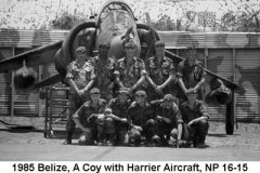 1985 Belize A Coy with Harrier Aircraft NP 16-15