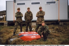 1998-03 UK NI 5 platoon B Coy LCpl Wood - Lt Triplow - LCpl Simms & Pte Lynch