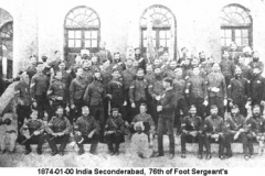 1874-01-00 India Seconderabad 76th of Foot Sgts Mess Members
