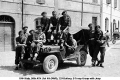 1944 Italy 58th ATK (1st 4th DWR) 229 Battery B Troop Group with Jeep