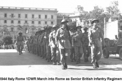 1944 Italy Rome 1DWR March in as Senior British Infantry Regiment