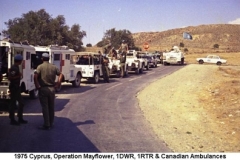 1975 Cyprus Operation Mayflower 1DWR 1RTR & Canadian Ambulances