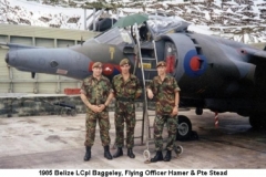 1985 Belize LCpl Baggeley Flying Officer Hamer & Pte Stead