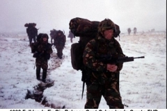 1990 Falklands Ex Ric Release Capt Sykes leads Coy to FUP