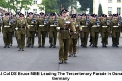 2002 Lt Col DS Bruce MBE Leading The Tercentenary Parade in Osnabruck