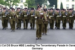 2002 Lt Col DS Bruce MBE Leading The Tercentenary Parade in Osnabruck