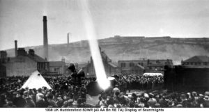 1938 UK Huddersfield 5DWR (43 AA Bn RE TA) Display of Searchlights